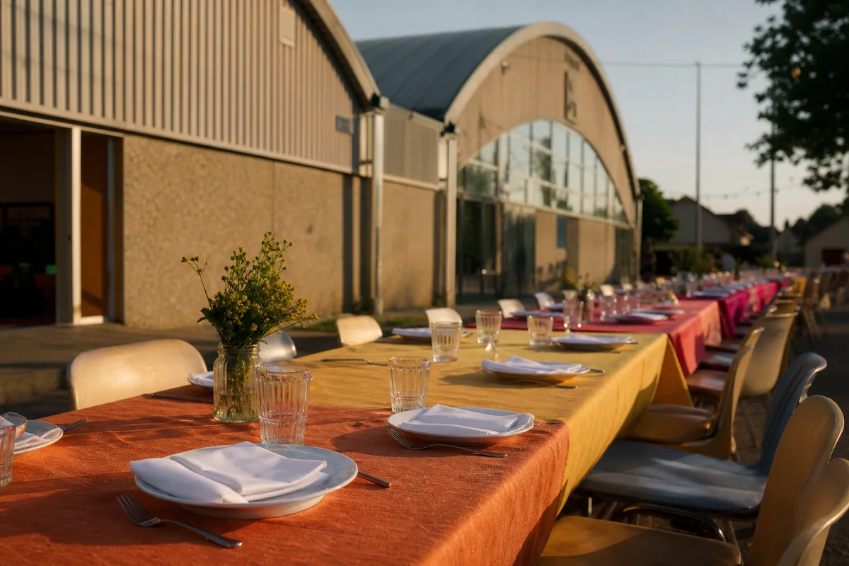 Dressage de table et vaisselle : repas du club de basket